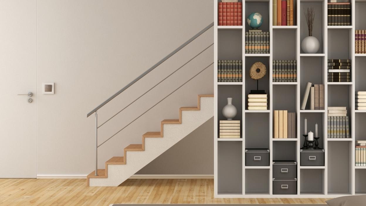 Regal mit viel Stauraum designen Regal mit offenen Fächern im Flur